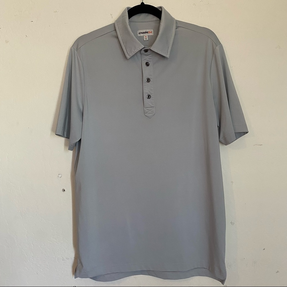 Chase 54 grey golf polo shirt short sleeves size medium Classic Solid